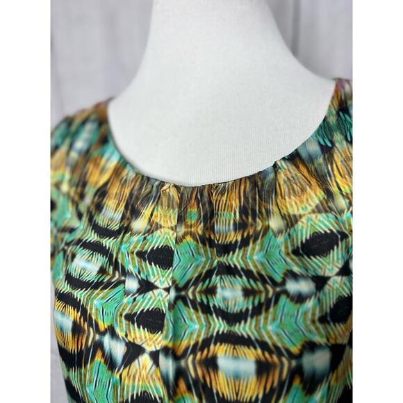 Anni Carlsson Silk Vibrant Print Shift Dress 38/4 - Picture 8 of 10